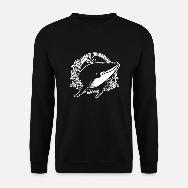 Wal Meer Fische - Unisex Pullover - Schwarz
