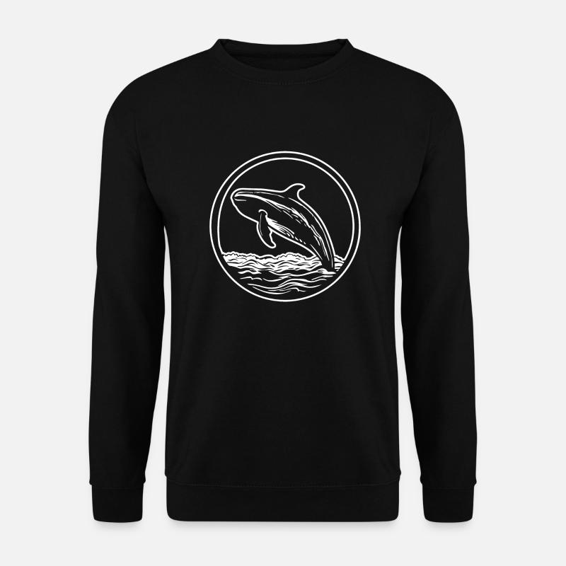 Wal Meer Fische - Unisex Pullover - Schwarz