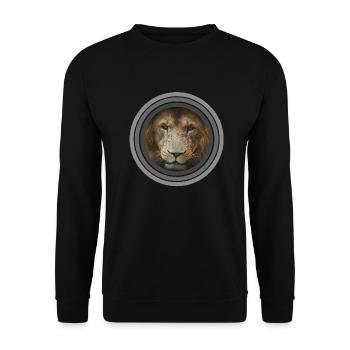 Lion color circles black white - Unisex Sweatshirt - black - Front - Alina (178cm) & Michal (187cm)