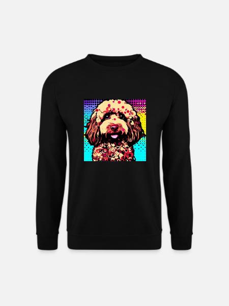 Poodle Cross Pop Art - Unisex Sweatshirt - black