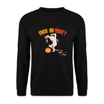 Süßes oder Saures - Unisex Pullover - Schwarz - Vorne - Alina (178cm) & Michal (187cm)