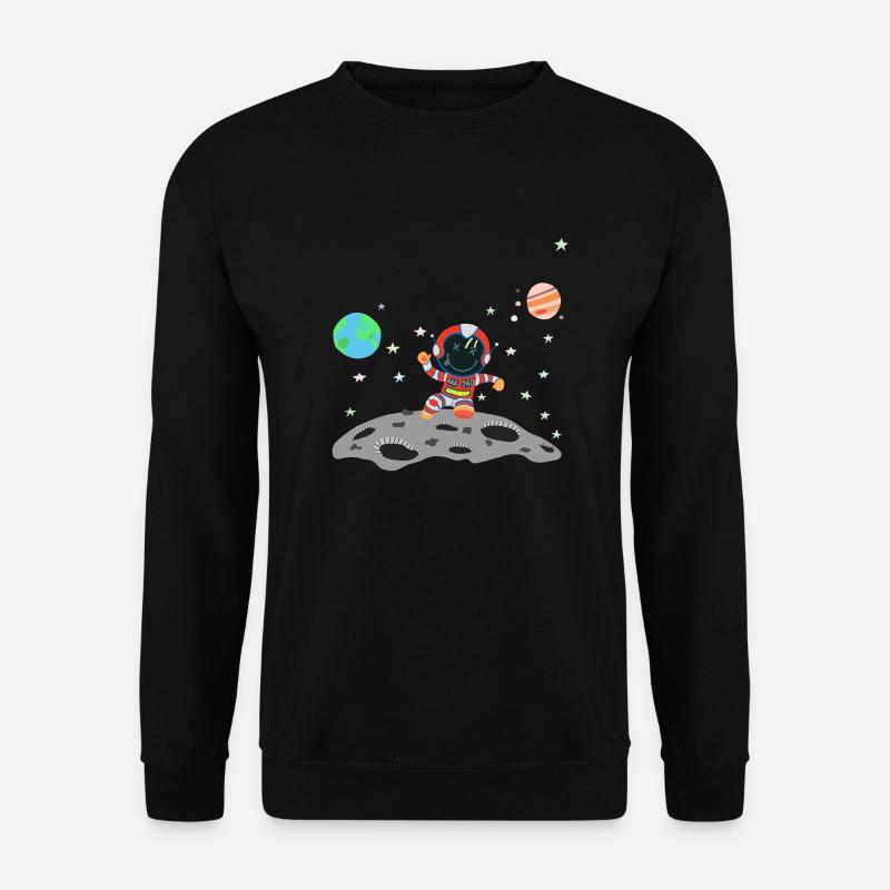 Astronaut Red White - Unisex Sweatshirt - black