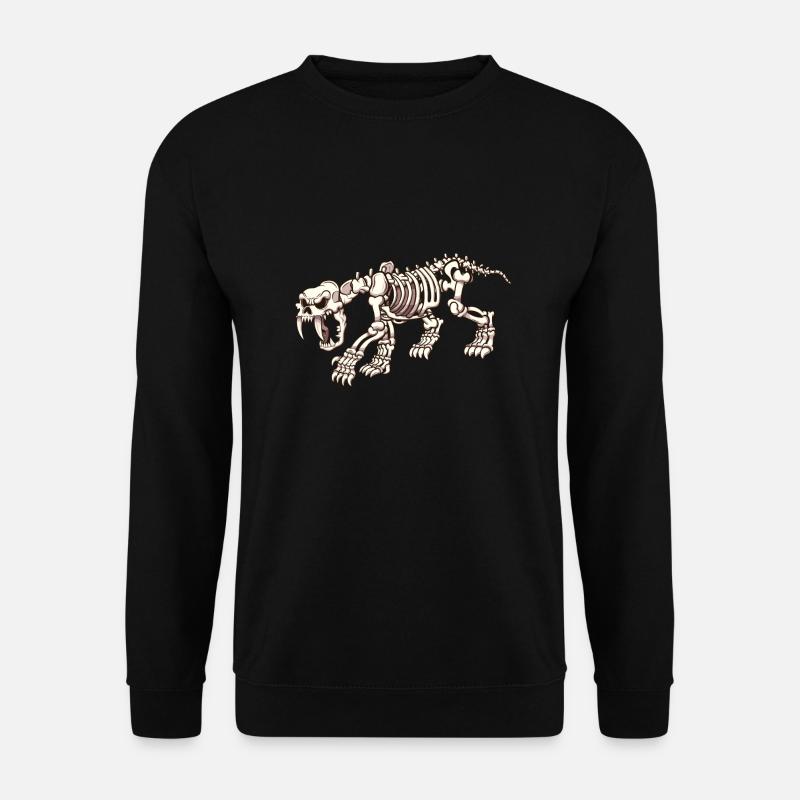Sabertooth Tiger Skeleton - Unisex Sweatshirt - black