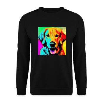 Golden retriever - Sweat-shirt Unisexe - noir - Devant - Alina (178cm) & Michal (187cm)