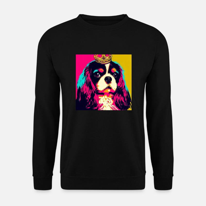 Cavalier King Charles Spaniel Pop Art - Unisex Pullover - Schwarz