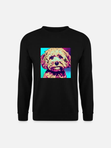 Poodle Cross Pop Art - Unisex Sweatshirt - black