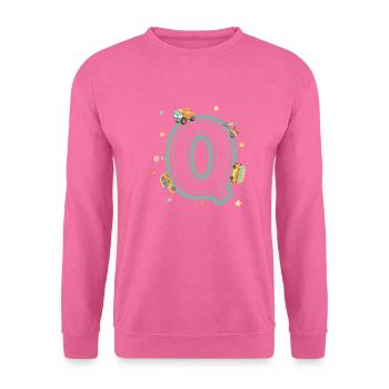 Buchstabe q Fahrzeug - personalisiertes Kindergeschenk - Unisex Pullover - Pink - Vorne