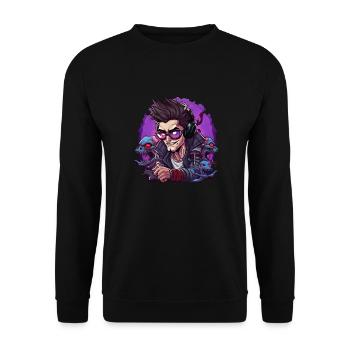 Gamer - Unisex Pullover - Schwarz - Vorne - Alina (178cm) & Michal (187cm)
