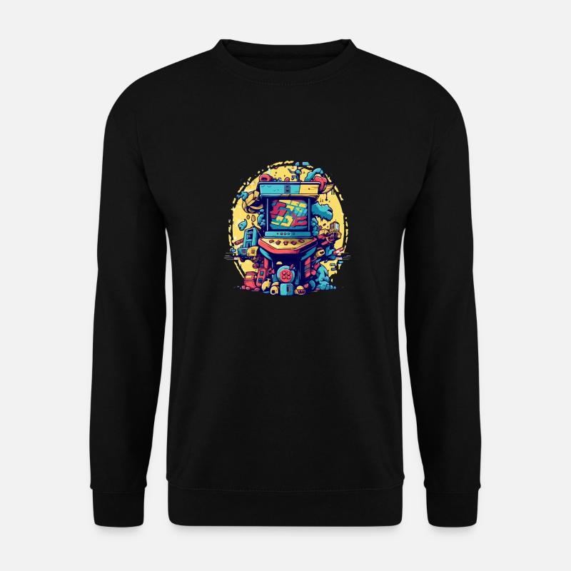 Retro-Spielhalle - Unisex Pullover - Schwarz