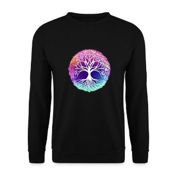 Arbre de Vie Yoga Méditation de l’Arbre de Vie - Sweat-shirt Unisexe - noir - Devant - Alina (178cm) & Michal (187cm)