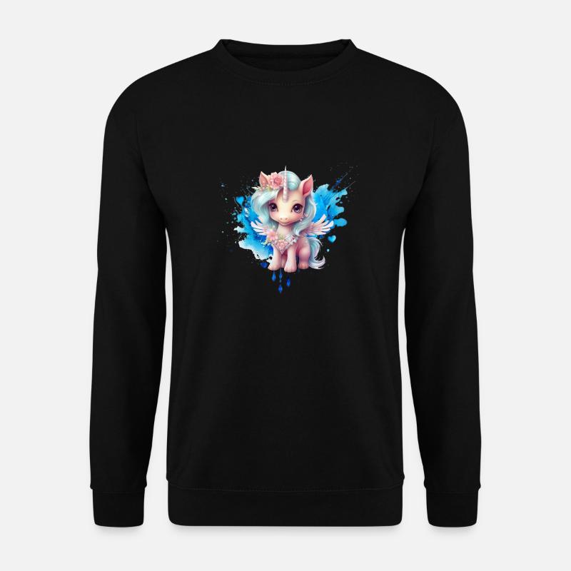 Fee Einhorn Herz Fairy - Unisex Pullover - Schwarz