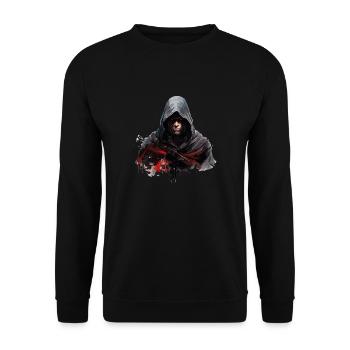 geheimer Schatten - Unisex Pullover - Schwarz - Vorne - Alina (178cm) & Michal (187cm)