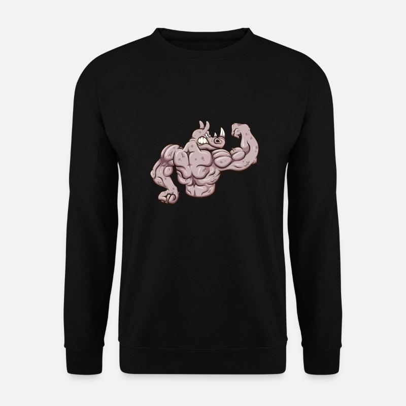 Starkes Nashorn - Unisex Pullover - Schwarz