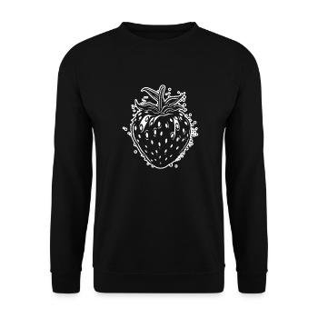 Fraise Fruit Fruit - Sweat-shirt Unisexe - noir - Devant - Alina (178cm) & Michal (187cm)