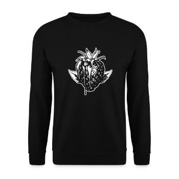 Fraise Fruit Fruit - Sweat-shirt Unisexe - noir - Devant - Alina (178cm) & Michal (187cm)