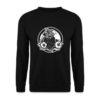 Strawberry Fruit Fruit - Unisex Sweatshirt - black - Front - Alina (178cm) & Michal (187cm)