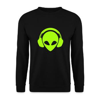Alien DJ - Unisex Sweatshirt - black - Front - Alina (178cm) & Michal (187cm)