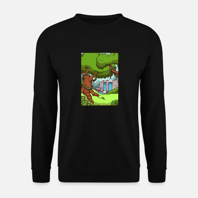 Dschungel-Hintergrund - Unisex Pullover - Schwarz