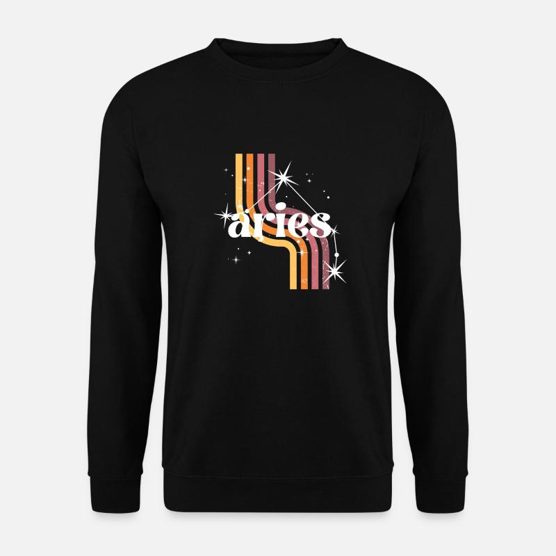 Widder Retro-Horoskop - Unisex Pullover - Schwarz