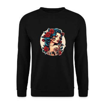 Pinup Girl - Unisex Sweatshirt - black - Front - Alina (178cm) & Michal (187cm)