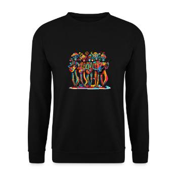 Le Colorful Skeleton Band - Sweat-shirt Unisexe - noir - Devant - Alina (178cm) & Michal (187cm)