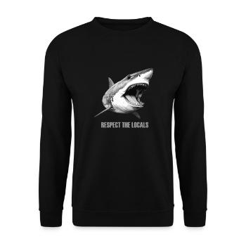 Respect The Locals (including Sharks) - Unisex Pullover - Schwarz - Vorne - Alina (178cm) & Michal (187cm)
