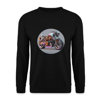 V Twin art - Unisex Sweatshirt - black - Front - Alina (178cm) & Michal (187cm)