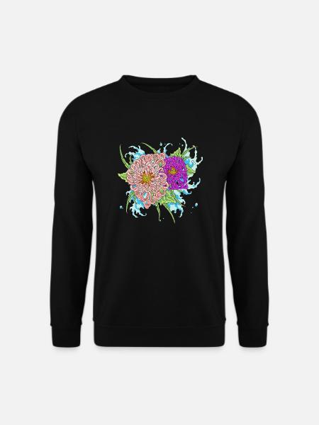 chrysanthemum 4 - Unisex Sweatshirt - black