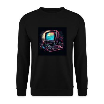 Retro gaming - Unisex Sweatshirt - black - Front - Alina (178cm) & Michal (187cm)
