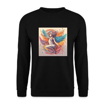 Musicdaydream Nr.4 - Unisex Pullover - Schwarz - Vorne - Alina (178cm) & Michal (187cm)