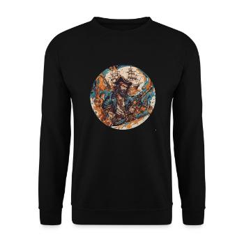 Vieux Pirate - Sweat-shirt Unisexe - noir - Devant - Alina (178cm) & Michal (187cm)