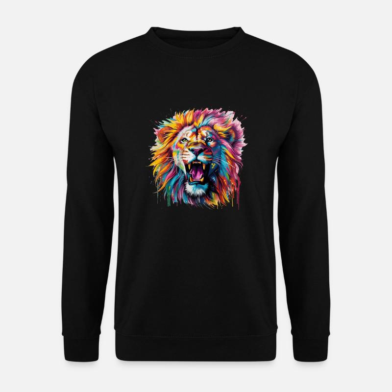 bunte Mähne - Unisex Pullover - Schwarz