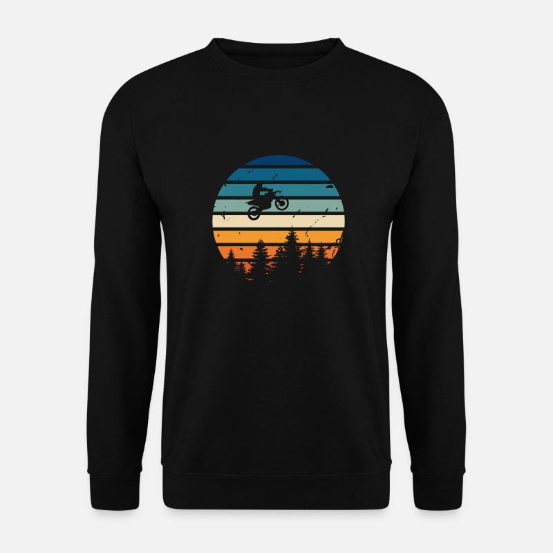 Retro Motorrad - Unisex Pullover - Schwarz