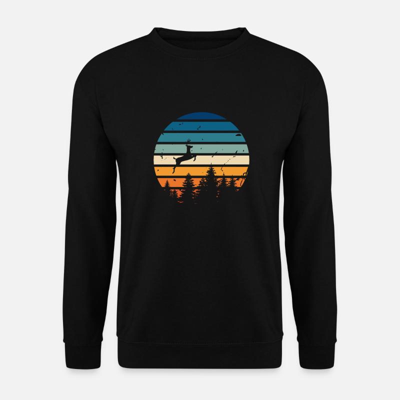 Cerf rétro - Sweat-shirt Unisexe - noir