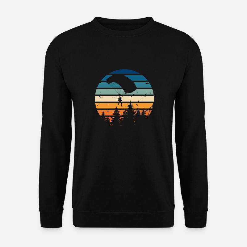 Retro-Fallschirm - Unisex Pullover - Schwarz
