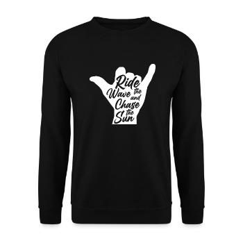 Surfing Surfboard Surfer Water Sports - Unisex Sweatshirt - black - Front - Alina (178cm) & Michal (187cm)