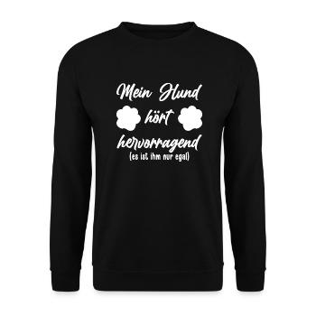 Hund Haustier Hundefreund - Unisex Pullover - Schwarz - Vorne - Alina (178cm) & Michal (187cm)