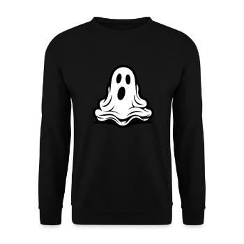 Spooky Cute Kawaii Ghost Design - Unisex Sweatshirt - black - Front - Alina (178cm) & Michal (187cm)