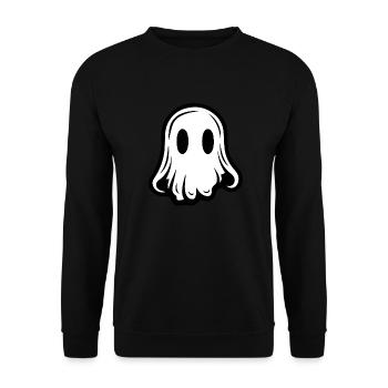 Spooky Cute Kawaii Ghost Design - Unisex Sweatshirt - black - Front - Alina (178cm) & Michal (187cm)