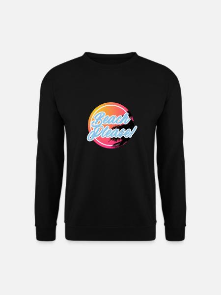 Tropisches Paradies: Strand bitte! Urlaubsstimmung - Unisex Pullover - Schwarz