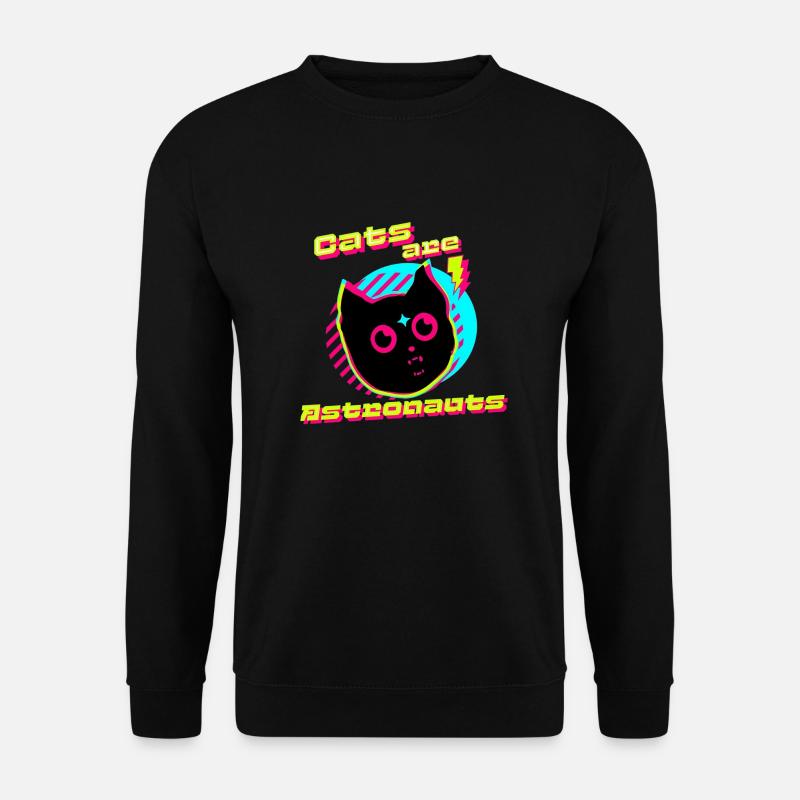 Cats are Astronauts - Unisex Pullover - Schwarz