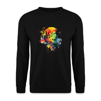 The joie de vivre in Rio de Janeiro is contagious - Unisex Sweatshirt - black - Front - Alina (178cm) & Michal (187cm)