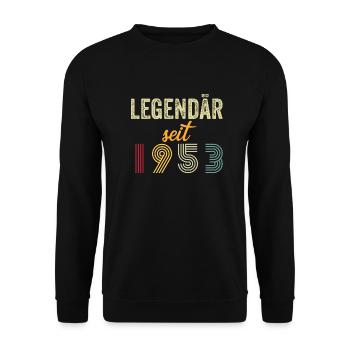 legendär seit 1953, 70th birthday - Unisex Pullover - Schwarz - Vorne - Alina (178cm) & Michal (187cm)