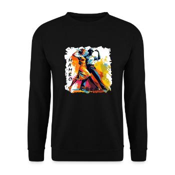 Cultivating social contacts through dancing - Unisex Sweatshirt - black - Front - Alina (178cm) & Michal (187cm)