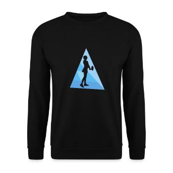 Tennis Tennis Player Tenni Racket Backhand - Unisex Sweatshirt - black - Front - Alina (178cm) & Michal (187cm)