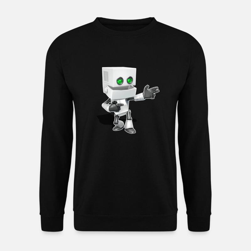 Chibi Roboter - Unisex Pullover - Schwarz