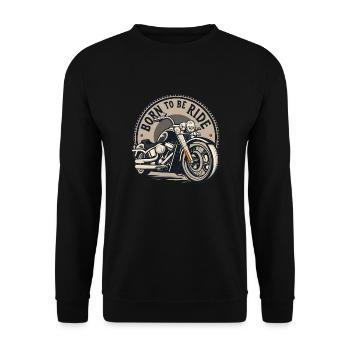 Né pour être Ride - êtes-vous né pour être Ride? - Sweat-shirt Unisexe - noir - Devant - Alina (178cm) & Michal (187cm)