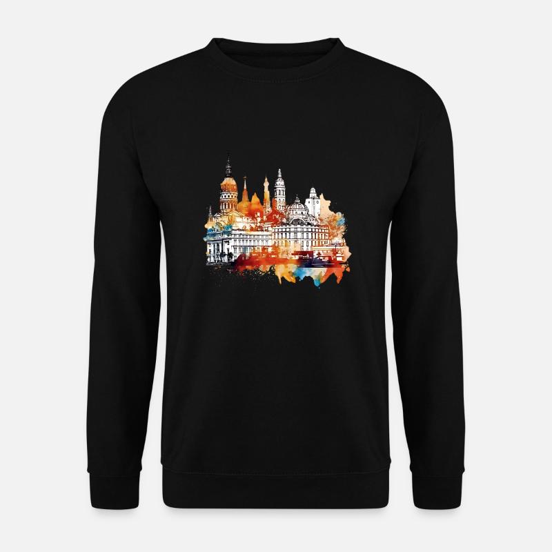 Madrid ist die pulsierende Hauptstadt Spaniens - Unisex Pullover - Schwarz
