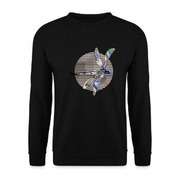 Dragonfly - Unisex Sweatshirt - black - Front - Alina (178cm) & Michal (187cm)