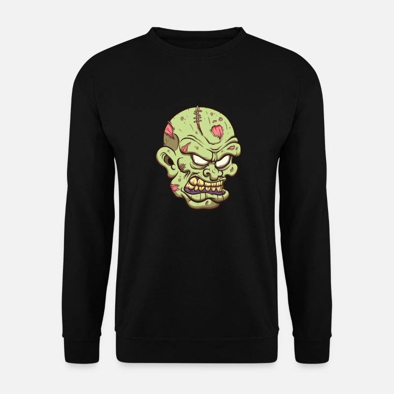Wütender Zombiekopf - Unisex Pullover - Schwarz
